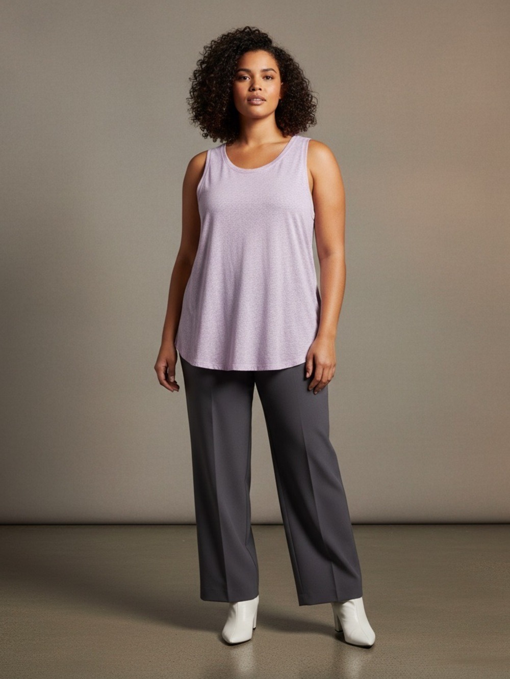 Tek Gear DRYTEK Tank Top 1X Lavender Scoop Neck Activewear NWT